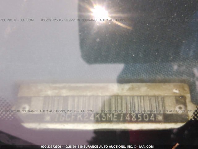 1GCFK24K3ME148504 - 1991 CHEVROLET GMT-400 K2500 WHITE photo 9