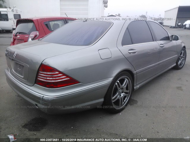 WDBNG70J56A479889 - 2006 MERCEDES-BENZ S 430 GRAY photo 4