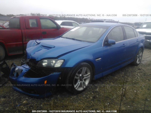 6G2ER577X9L183213 - 2009 PONTIAC G8 BLUE photo 2