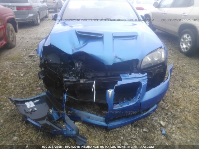 6G2ER577X9L183213 - 2009 PONTIAC G8 BLUE photo 6