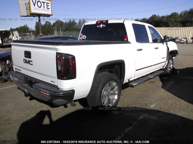 3GTU2NEC4JG214515 - 2018 GMC SIERRA K1500 SLT WHITE photo 4