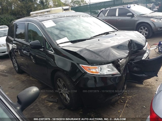 5FNRL5H64CB085600 - 2012 HONDA ODYSSEY EXL BLACK photo 1