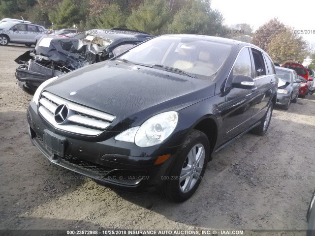 4JGCB75E96A000498 - 2006 MERCEDES-BENZ R 500 BLACK photo 2