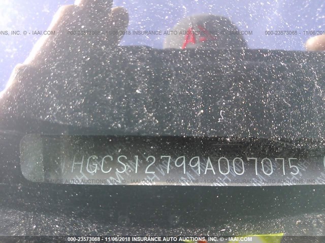 1HGCS12799A007075 - 2009 HONDA ACCORD EX 黑色 照片 9