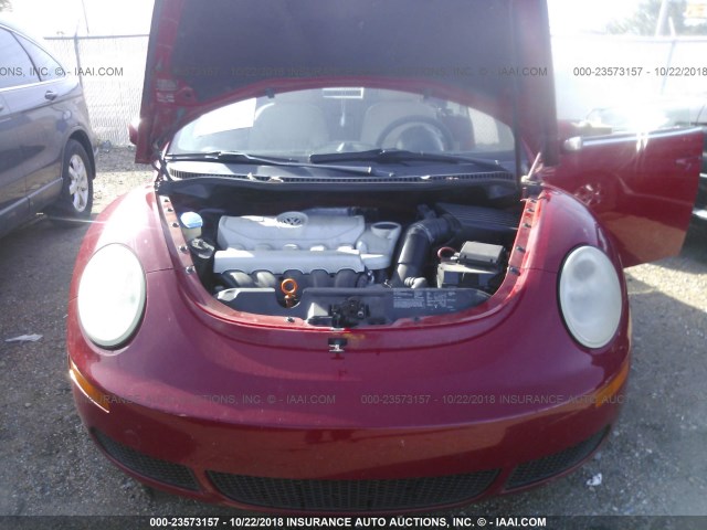 3VWRF31Y27M404398 - 2007 VOLKSWAGEN NEW BEETLE CONVERTIBLE OPTION PKG 1 RED photo 10