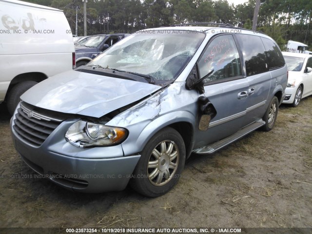 2C4GP54L55R316728 - 2005 CHRYSLER TOWN & COUNTRY TOURING BLUE photo 2