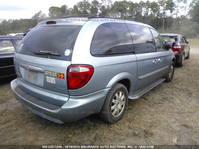 2C4GP54L55R316728 - 2005 CHRYSLER TOWN & COUNTRY TOURING BLUE photo 4