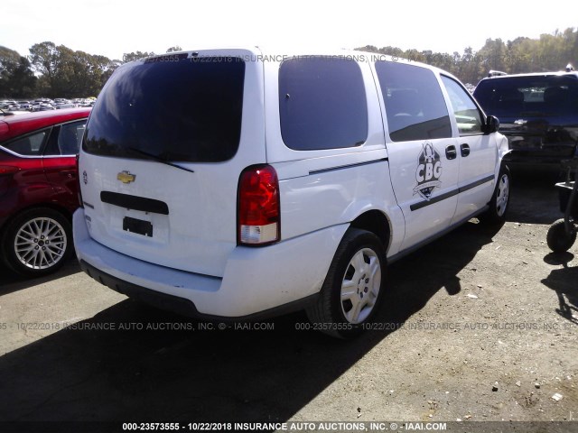 1GBDV13W68D210913 - 2008 CHEVROLET UPLANDER INCOMPLETE WHITE photo 4