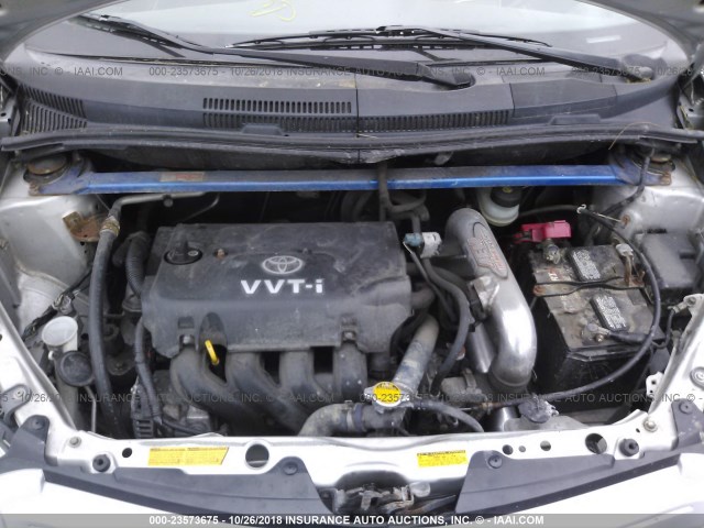 JTKKT624X50085660 - 2005 TOYOTA SCION XA SILVER photo 10