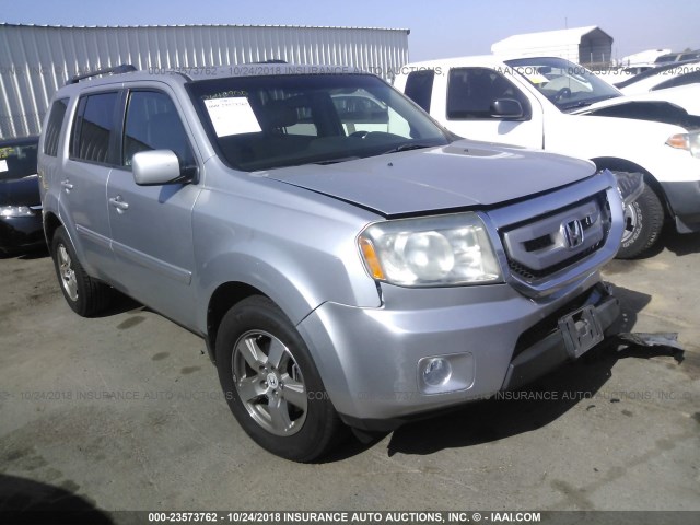 5FNYF3H73BB051114 - 2011 HONDA PILOT EXLN SILVER photo 1