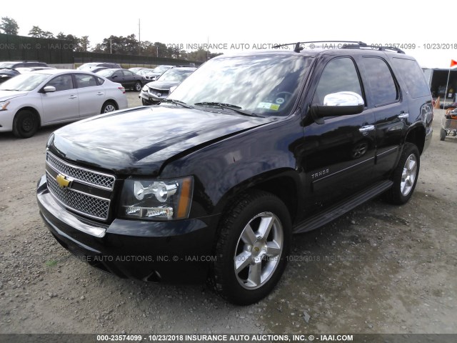 1GNSKBE04DR134350 - 2013 CHEVROLET TAHOE K1500 LT BLACK photo 2