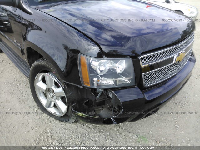 1GNSKBE04DR134350 - 2013 CHEVROLET TAHOE K1500 LT BLACK photo 6