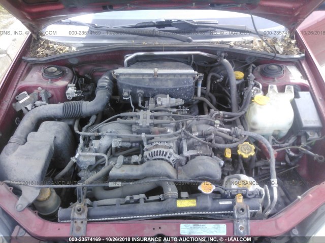 JF1GG65563H808205 - 2003 SUBARU IMPREZA TS RED photo 10