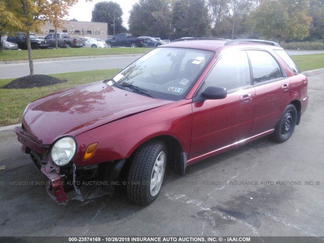 JF1GG65563H808205 - 2003 SUBARU IMPREZA TS RED photo 2