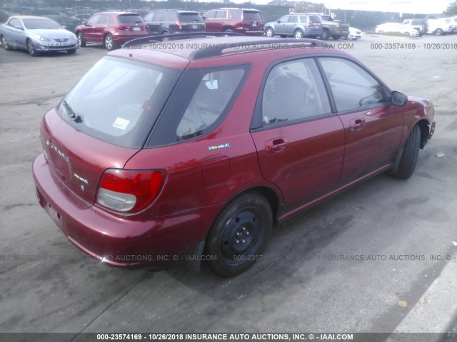 JF1GG65563H808205 - 2003 SUBARU IMPREZA TS RED photo 4