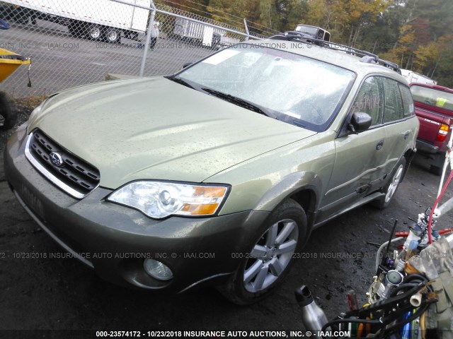 4S4BP61C967341649 - 2006 SUBARU LEGACY OUTBACK 2.5I GREEN photo 2