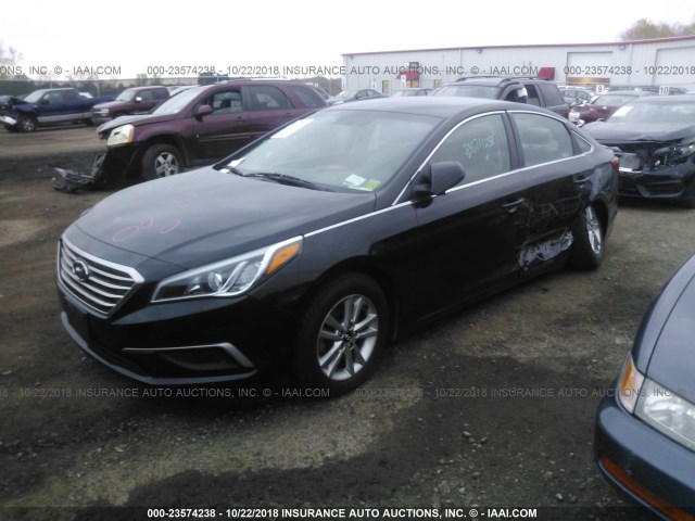 5NPE24AFXGH426057 - 2016 HYUNDAI SONATA SE BLACK photo 2