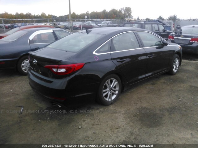 5NPE24AFXGH426057 - 2016 HYUNDAI SONATA SE BLACK photo 4