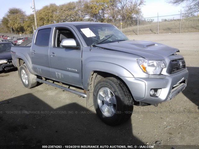 3TMLU4EN8EM141786 - 2014 TOYOTA TACOMA DOUBLE CAB 银色 照片 1