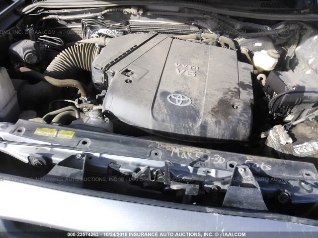3TMLU4EN8EM141786 - 2014 TOYOTA TACOMA DOUBLE CAB 银色 照片 10
