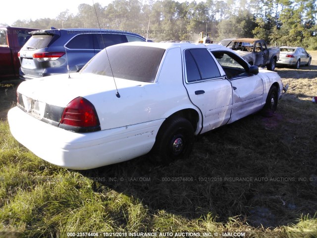 2FAHP71W15X132662 - 2005 FORD CROWN VICTORIA POLICE INTERCEPTOR WHITE photo 4