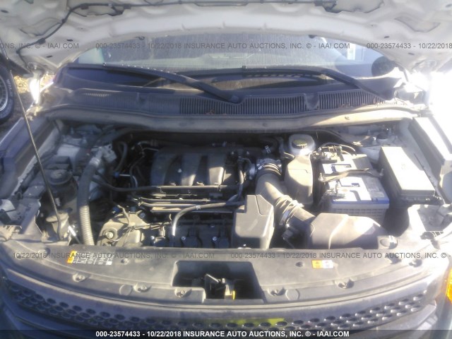 1FM5K8AR5EGA28897 - 2014 FORD EXPLORER POLICE INTERCEPTOR WHITE photo 10