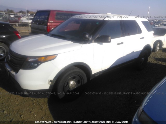 1FM5K8AR5EGA28897 - 2014 FORD EXPLORER POLICE INTERCEPTOR WHITE photo 2