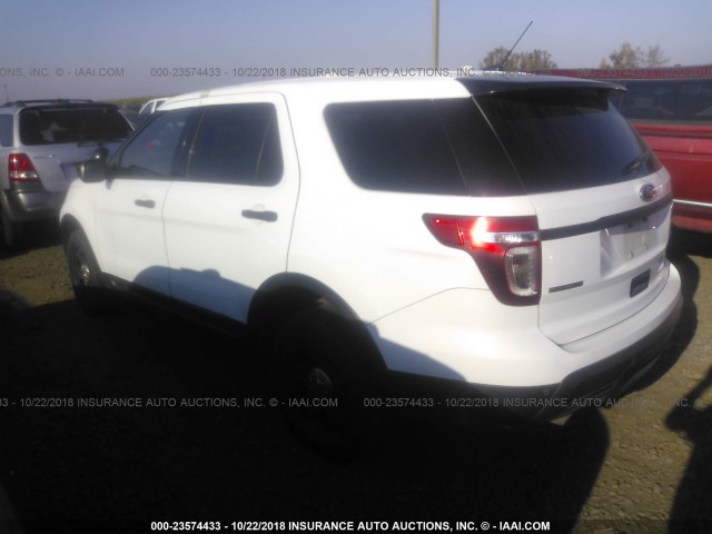 1FM5K8AR5EGA28897 - 2014 FORD EXPLORER POLICE INTERCEPTOR WHITE photo 3