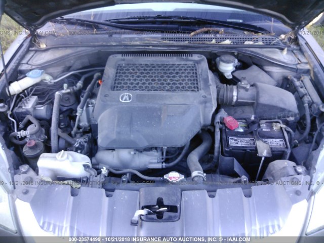 5J8TB18577A014934 - 2007 ACURA RDX TECHNOLOGY GRAY photo 10