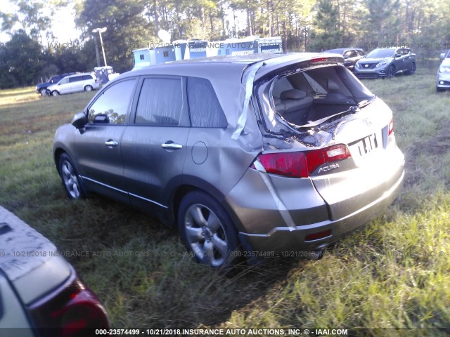 5J8TB18577A014934 - 2007 ACURA RDX TECHNOLOGY GRAY photo 3