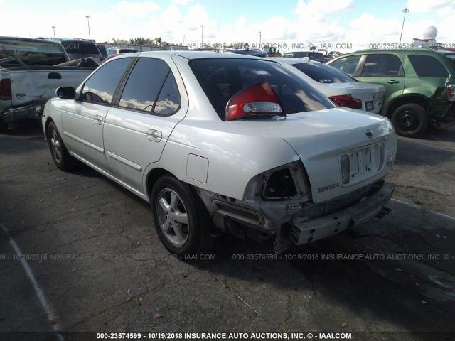 3N1BB51D61L107515 - 2001 NISSAN SENTRA SE WHITE photo 3