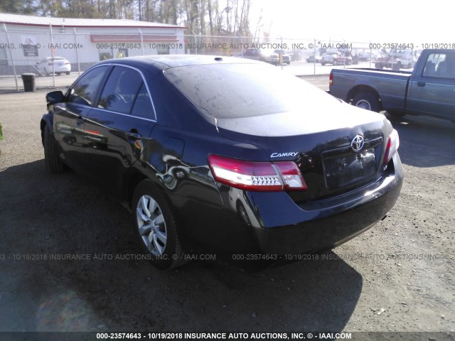 4T4BF3EK2BR191470 - 2011 TOYOTA CAMRY SE/LE/XLE BLACK photo 3