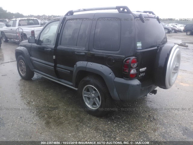 1J4GK38K05W560017 - 2005 JEEP LIBERTY RENEGADE BLACK photo 3