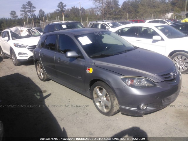 JM1BK143661400144 - 2006 MAZDA 3 HATCHBACK GRAY photo 1