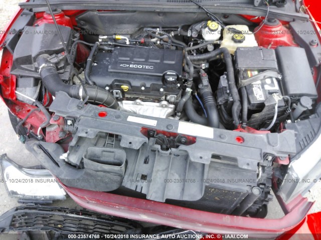 1G1PE5SB0F7170427 - 2015 CHEVROLET CRUZE LT 红色 照片 10