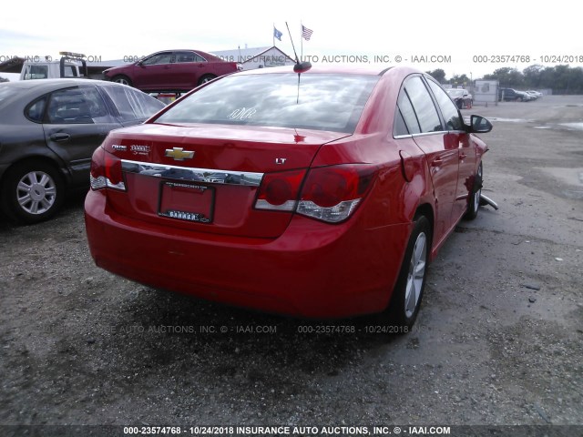 1G1PE5SB0F7170427 - 2015 CHEVROLET CRUZE LT 红色 照片 4
