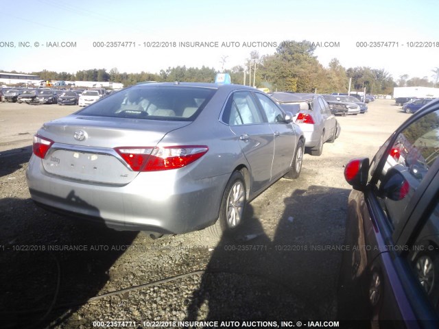 4T4BF1FK8FR447510 - 2015 TOYOTA CAMRY LE/XLE/SE/XSE SILVER photo 4