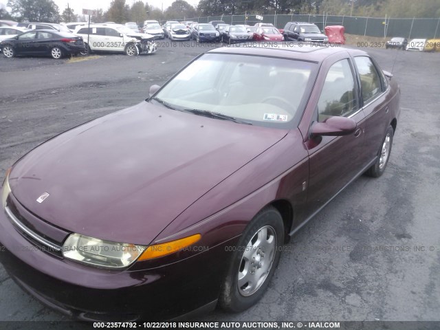 1G8JW52R4YY633099 - 2000 SATURN LS2 BURGUNDY photo 2