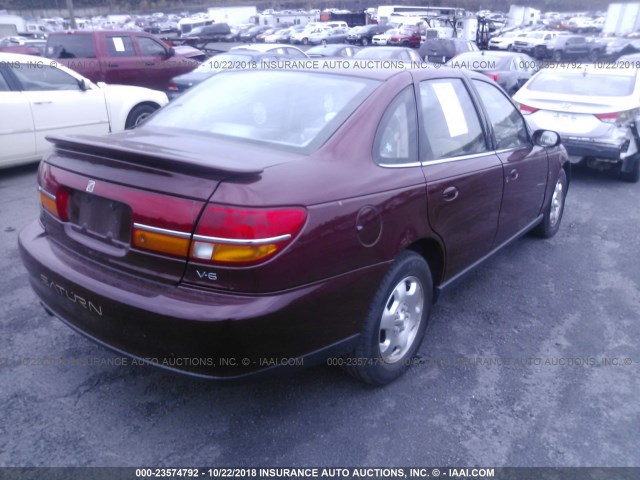 1G8JW52R4YY633099 - 2000 SATURN LS2 BURGUNDY photo 4