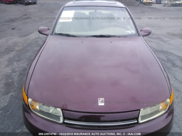 1G8JW52R4YY633099 - 2000 SATURN LS2 BURGUNDY photo 6