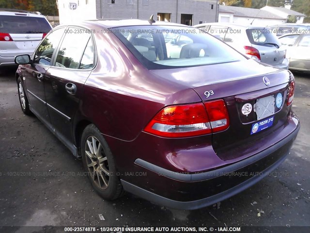 YS3FB49S941002497 - 2004 SAAB 9-3 LINEAR MAROON photo 3