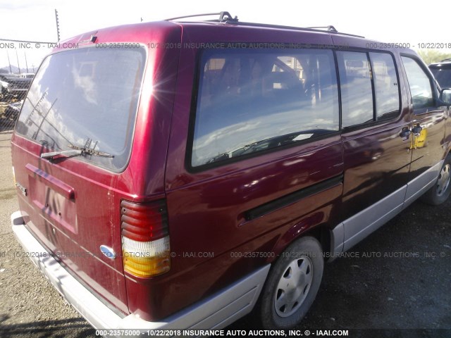 1FMDA41X2TZB55159 - 1996 FORD AEROSTAR RED photo 6