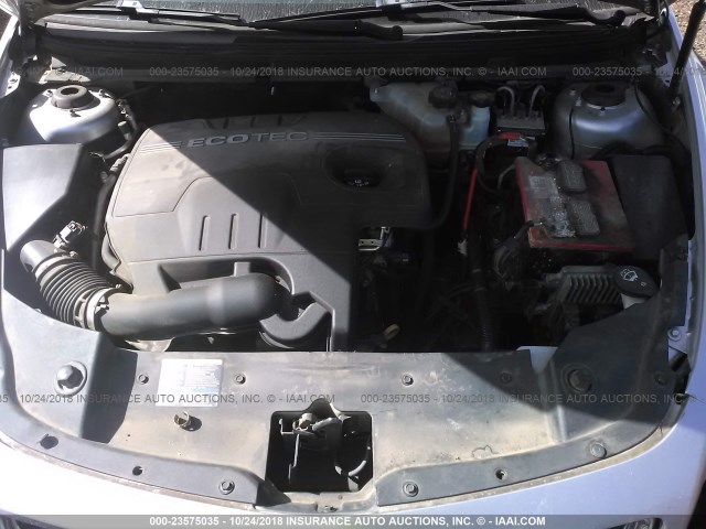 1G1ZH57B69F164036 - 2009 CHEVROLET MALIBU 1LT SILVER photo 10