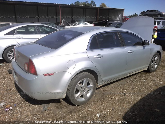 1G1ZH57B69F164036 - 2009 CHEVROLET MALIBU 1LT SILVER photo 4