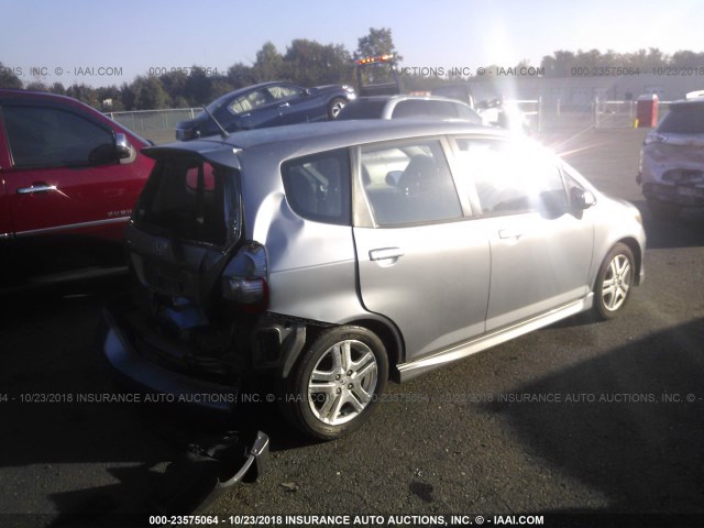 JHMGD38647S016518 - 2007 HONDA FIT S 银色 照片 4