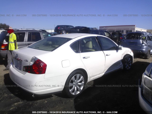 JNKAY01F17M450709 - 2007 INFINITI M35 SPORT WHITE photo 4