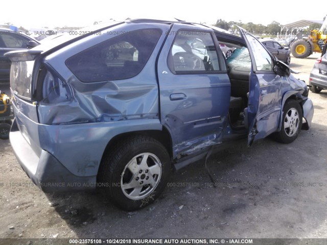 3G7DB03EX2S589572 - 2002 PONTIAC AZTEK BLUE photo 4