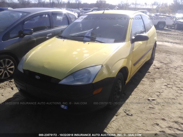 3FAFP31373R112370 - 2003 FORD FOCUS ZX3 YELLOW photo 2