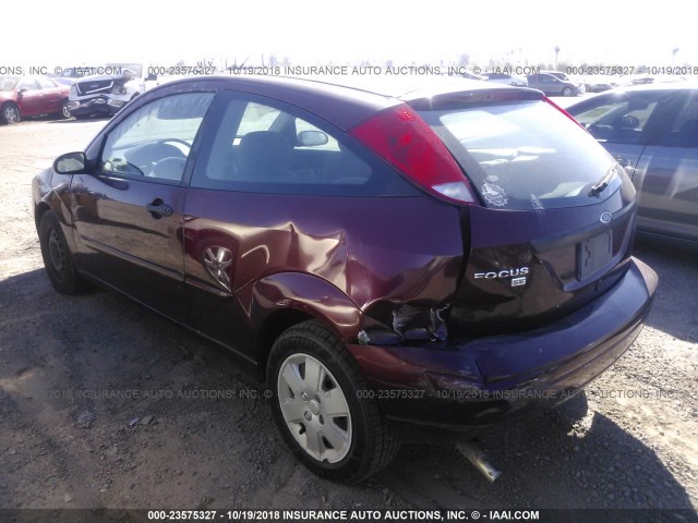 1FAHP31N17W334786 - 2007 FORD FOCUS ZX3/S/SE/SES RED photo 3