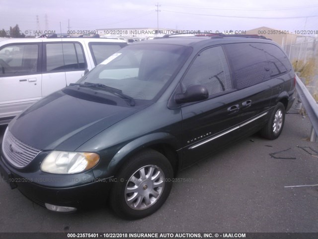 2C8GP54L31R122174 - 2001 CHRYSLER TOWN & COUNTRY LXI GREEN photo 2